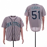 Mariners 51 Ichiro Suzuki Gray Cool Base Jersey Sguo,baseball caps,new era cap wholesale,wholesale hats